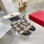 Valentino ROCKSTUD FLAT CALFSKIN SANDAL WITH STRAPS