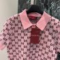 Gucci Wool jacquard polo top with GG Shadow