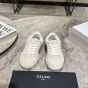 CELINE HUNTINGTON LOW LACE-UP SNEAKER in SUEDE CALFSKIN AND MESH