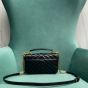 YSL COLLEGE mini chain bag in shiny crackled leather