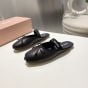 MIU MIU Leather ballerina mules