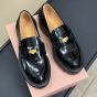 MIU MIU Brushed leather loafers