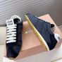 MIU MIU Plume technical fabric and suede sneakers