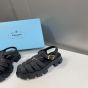 Prada Monolith crochet cage sandals