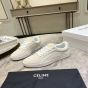 CELINE HUNTINGTON LOW LACE-UP SNEAKER in SUEDE CALFSKIN AND MESH
