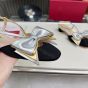 Valentino BOWOW SLINGBACK PUMPS IN MOIRÈ FABRIC