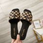 Prada Embroidered fabric slides
