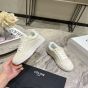 CELINE HUNTINGTON LOW LACE-UP SNEAKER in SUEDE CALFSKIN AND MESH