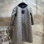 LV Shearling Collar Wrap Coat