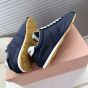 MIU MIU Plume technical fabric and suede sneakers
