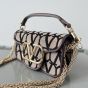 SMALL VALENTINO GARAVANI LOCÒ TOILE ICONOGRAPHE SHOULDER BAG