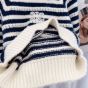Celine crew neck marinière sweater in mohair and silk