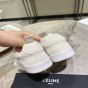 CELINE HUNTINGTON LOW LACE-UP SNEAKER in SUEDE CALFSKIN AND MESH