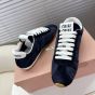 MIU MIU Plume technical fabric and suede sneakers