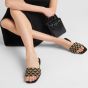 Prada Embroidered fabric slides