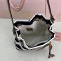MIU MIU Striped fabric drawstring pouch