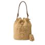 Prada Crochet and leather mini-bucket bag