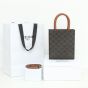 MINI VERTICAL CABAS IN TRIOMPHE CANVAS AND CALFSKIN WITH CELINE PRINT