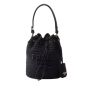 Prada Crochet and leather mini-bucket bag