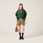 MIU MIU Garment-dyed cotton satin shorts