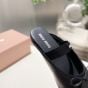 MIU MIU Leather ballerina mules