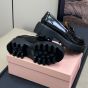 MIU MIU Brushed leather loafers
