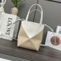 LOEWE Mini Puzzle Fold Tote in shiny calfskin