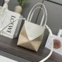 LOEWE Mini Puzzle Fold Tote in shiny calfskin