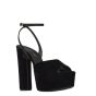 YSL Jodie platform sandals in velvet