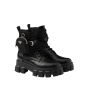 Prada Monolith leather and Re-Nylon boots with pouch