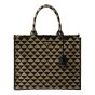 Large Prada Symbole embroidered fabric handbag