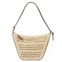 LOEWE Mini Hammock Hobo in raffia and calfskin