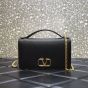 Valentino VLOGO SIGNATURE GRAINY CALFSKIN WALLET WITH CHAIN