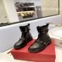 Valentino ROMAN STUD CALFSKIN COMBAT BOOT WITH TONAL STUDS