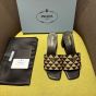 Prada Embroidered fabric sandals