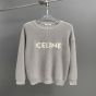 oversized celine sweater in ribbed wool