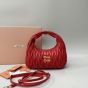 MIU MIU Wander matelassé nappa leather hobo bag