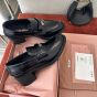 MIU MIU Brushed leather loafers