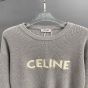 oversized celine sweater in ribbed wool