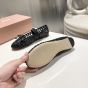 MIU MIU Woven nappa leather ballerinas