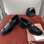MIU MIU Brushed leather loafers