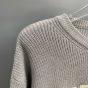 oversized celine sweater in ribbed wool