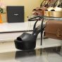 YSL Jodie platform sandals in velvet