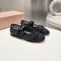 MIU MIU Woven nappa leather ballerinas