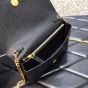 Valentino VLOGO SIGNATURE GRAINY CALFSKIN WALLET WITH CHAIN