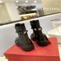 Valentino ROMAN STUD CALFSKIN COMBAT BOOT WITH TONAL STUDS