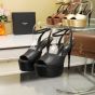 YSL Jodie platform sandals in velvet