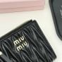 MIU MIU Small wallet in matelassé nappa leather