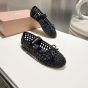 MIU MIU Woven nappa leather ballerinas