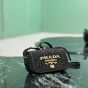 Prada Crochet and leather shoulder bag